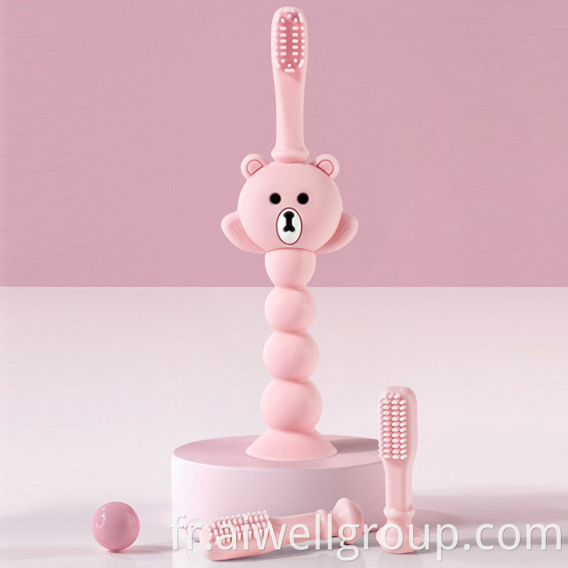 silicone training teething toothbrush